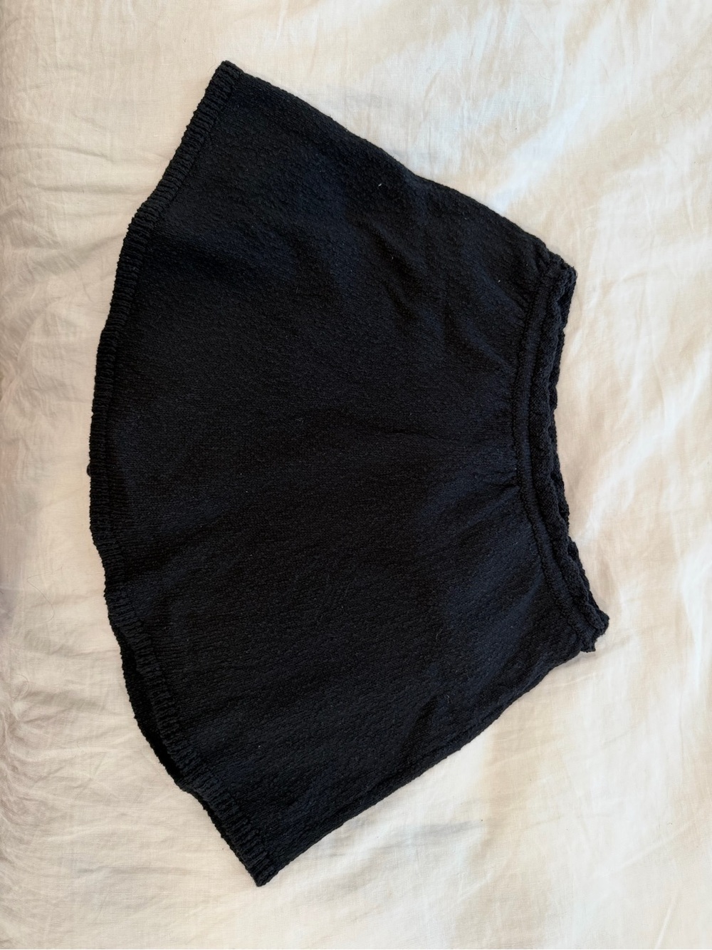 Free People Black Textured Mini Skirt